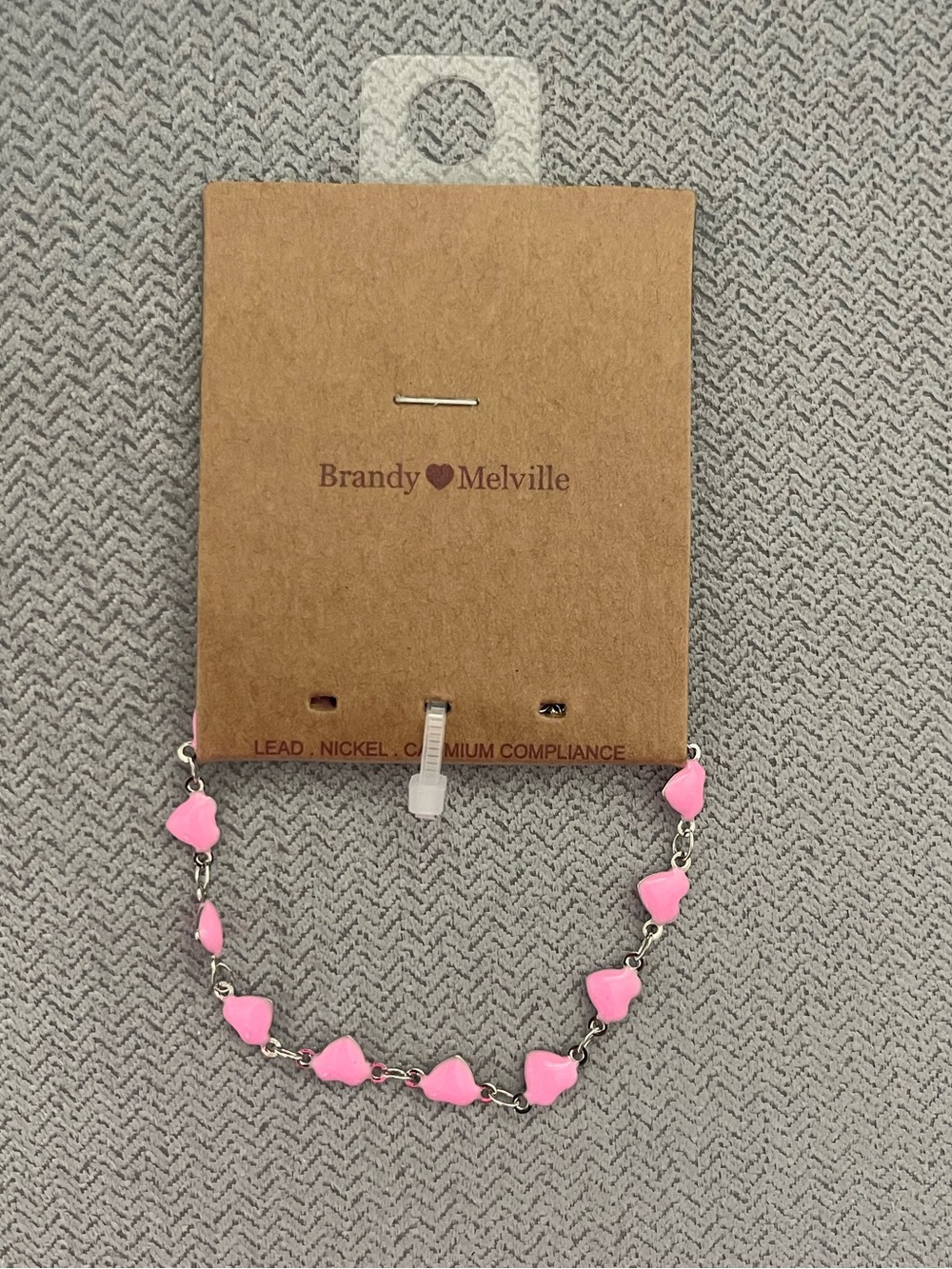 BNWT Brandy Melville Pink Hearts Bracelet
